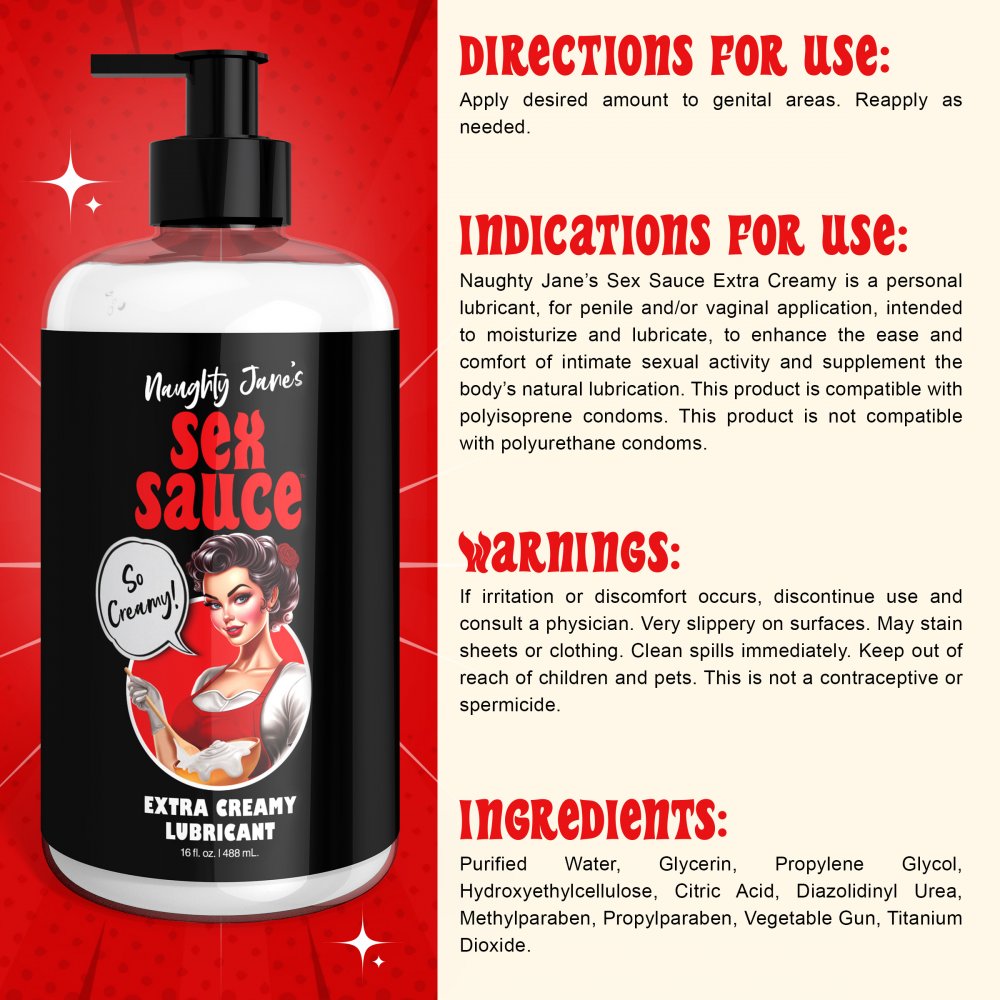 Naughty Jane's Sex Sauce Extra Creamy Lubricant - 16oz - image 9
