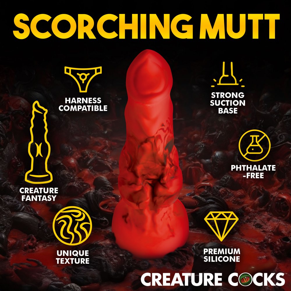 Fire Hound Silicone Dildo - Small - image 5