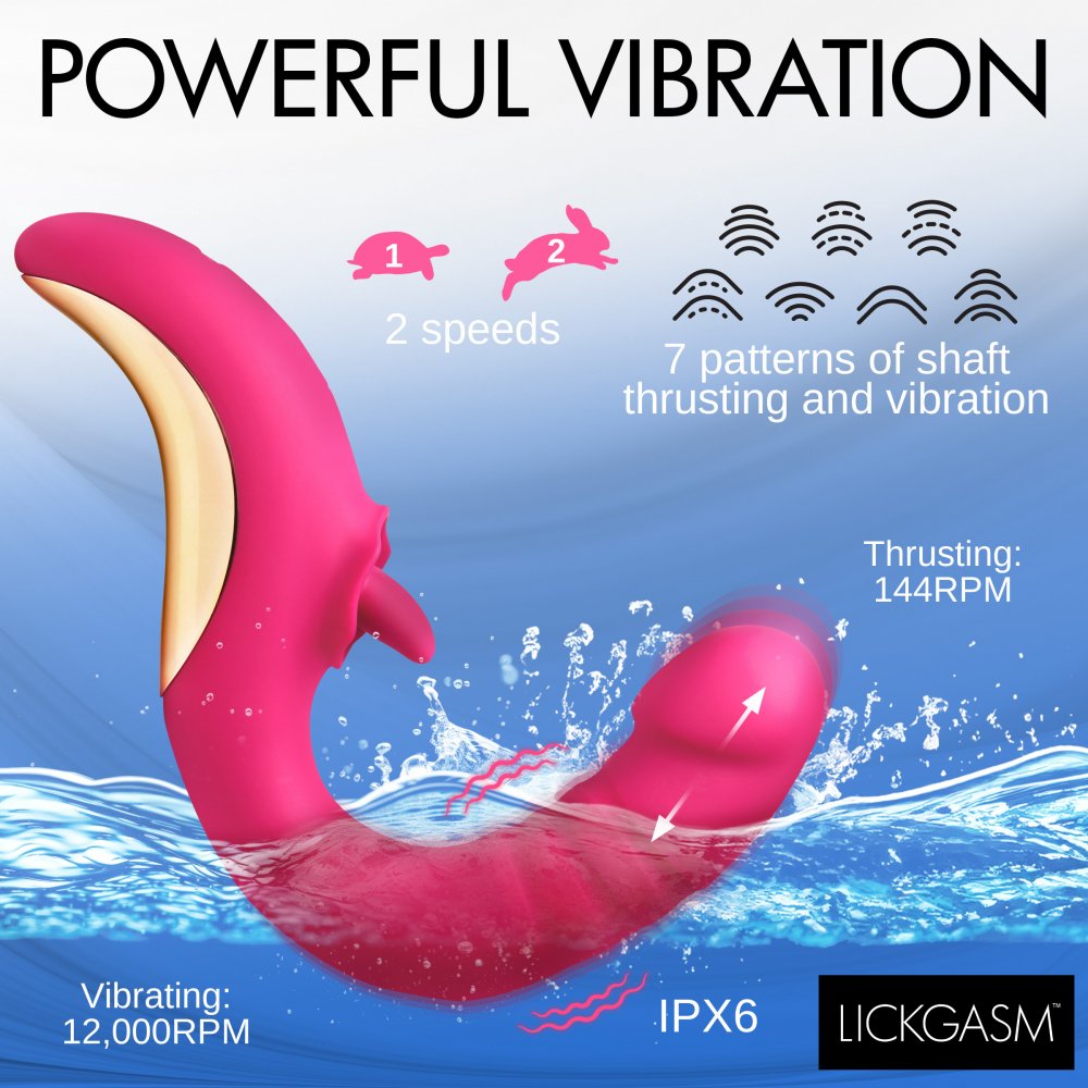 Tease and Please Thrusting and Licking Vibrator - image 3
