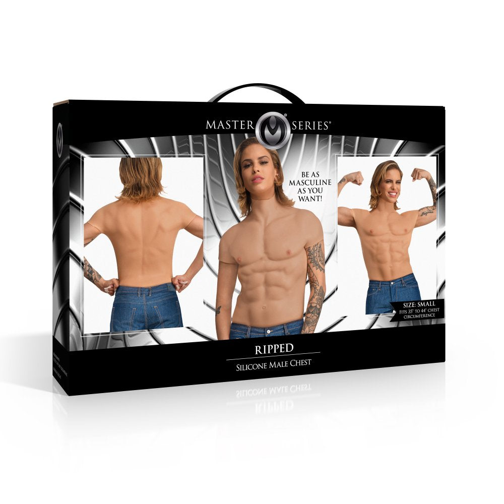 Ripped Silicone Male Chest - Small - image 2