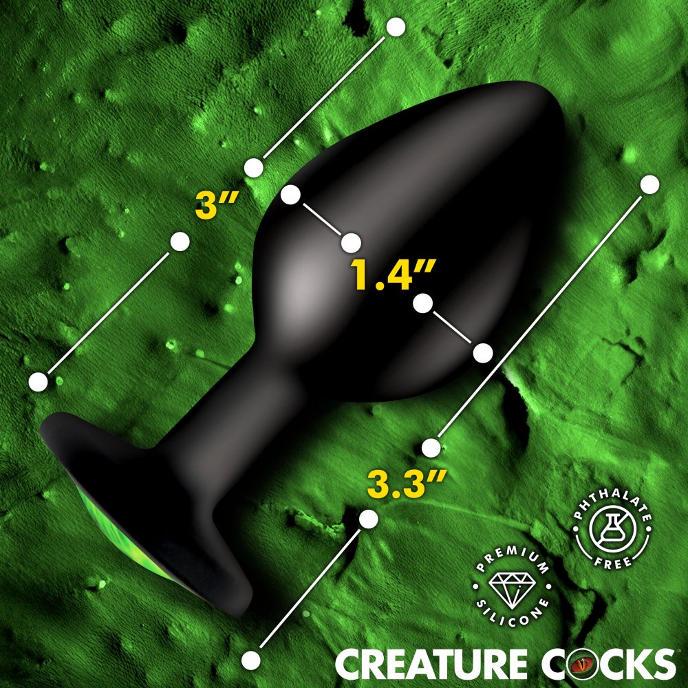Creature Eye Green Eye Silicone Butt Plug - Medium - image 3