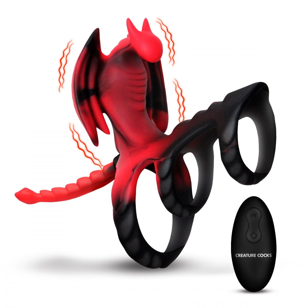 Dragon Flight Vibrating Silicone Cock Ring - image 5