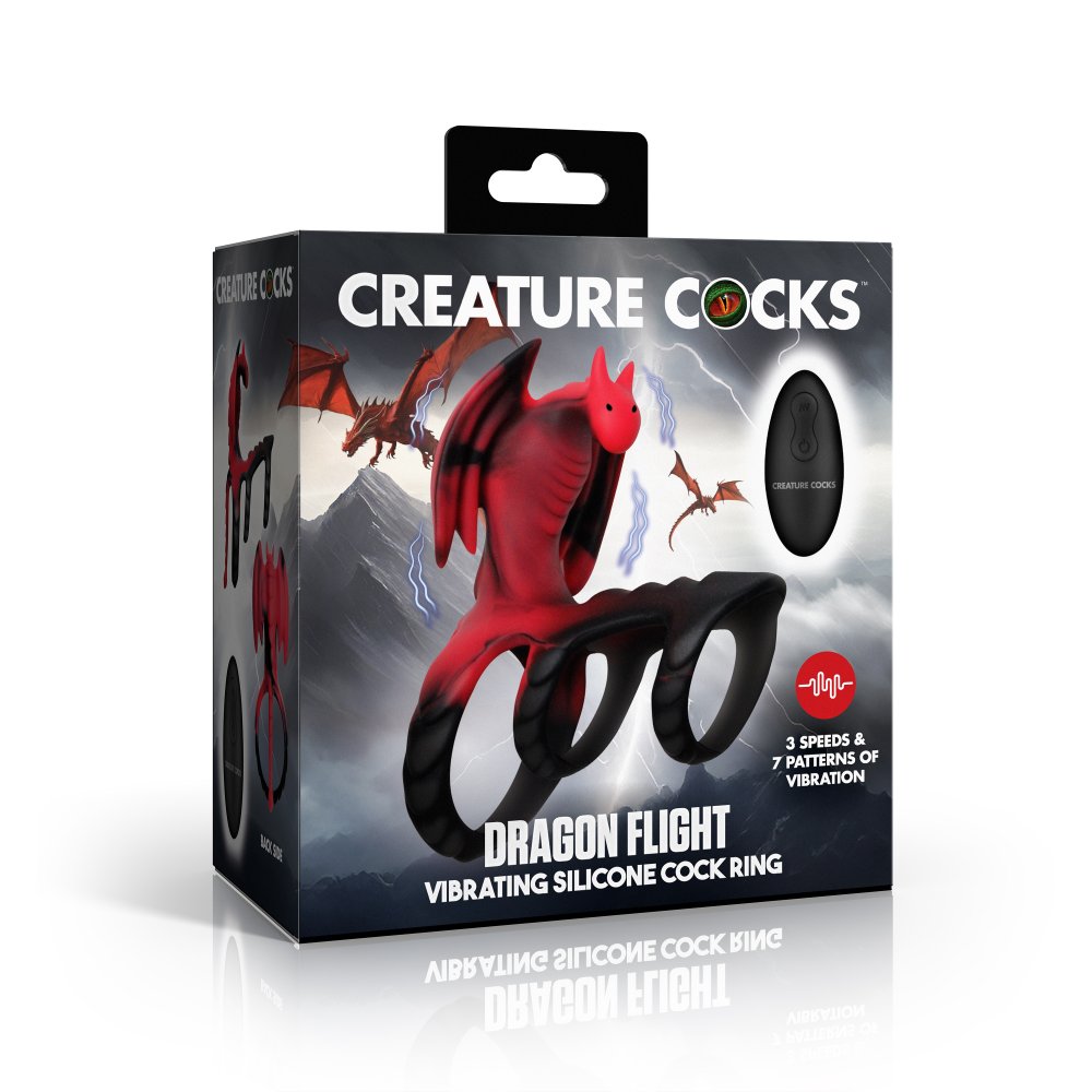 Dragon Flight Vibrating Silicone Cock Ring - image 6