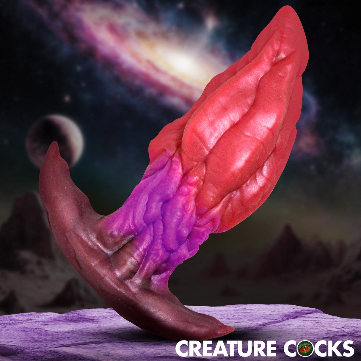 Creature Cocks Crawler Silicone Butt Plug, Ribbed — 4.3in Insertable - 848518061591