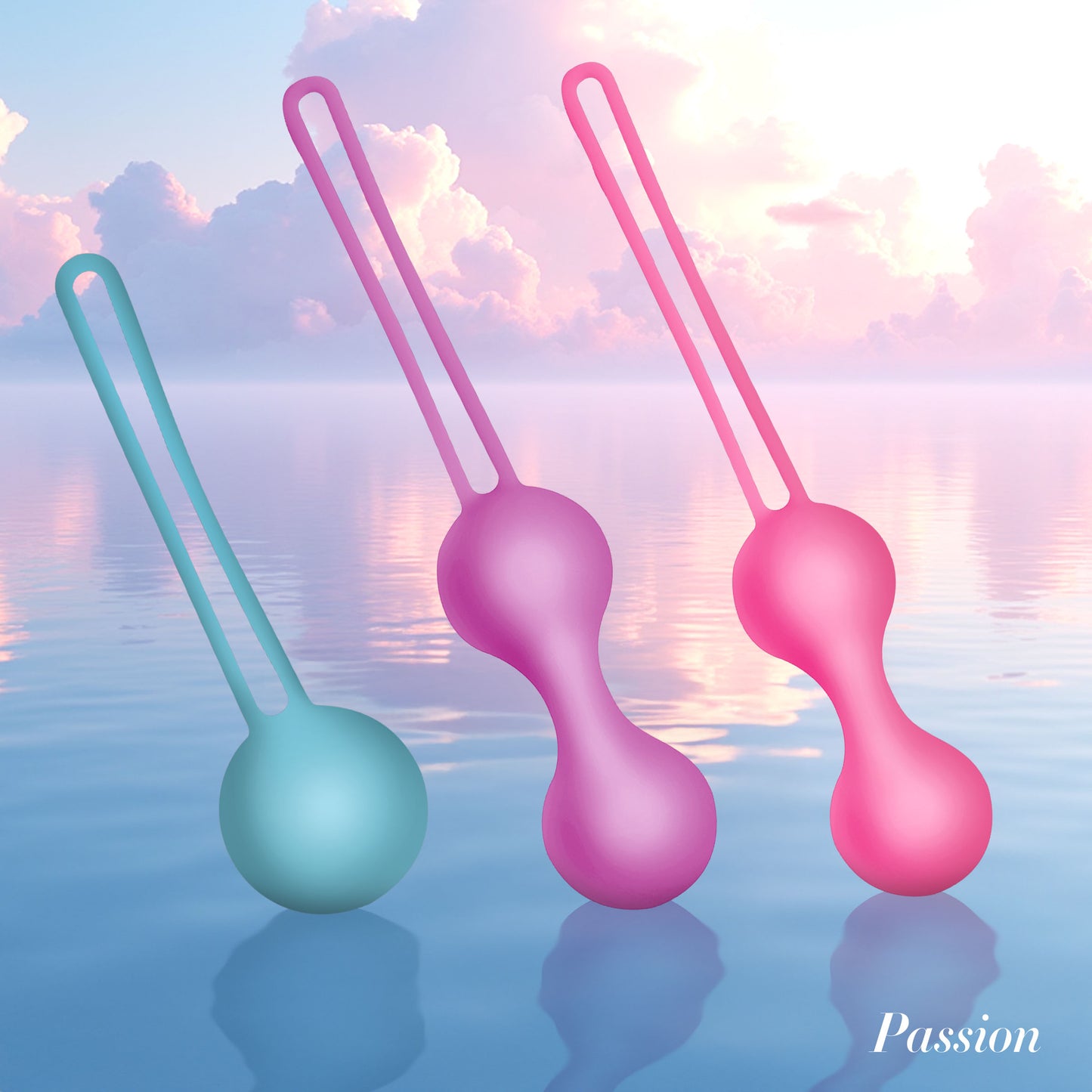 Silicone Weighted Kegel Ball Set by Passion Lubricants