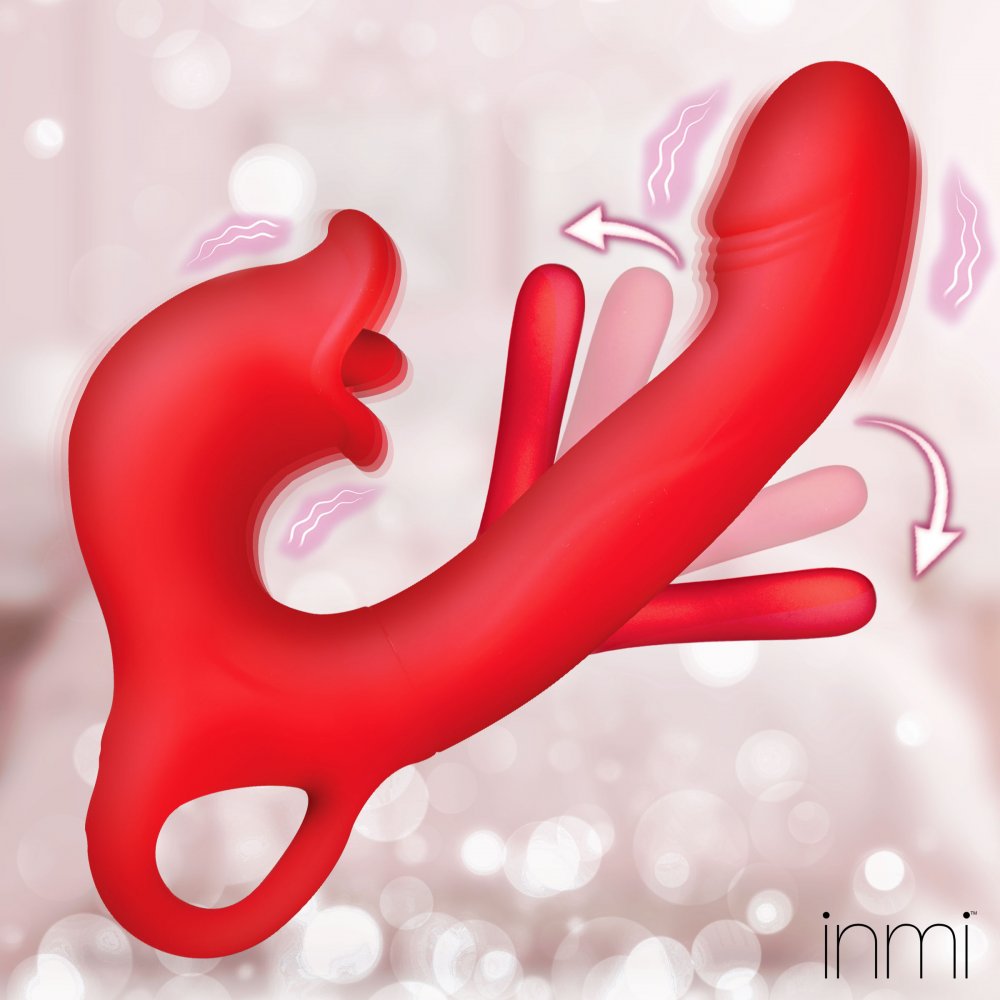 Kissing and Flicking Silicone Vibrator - image 1