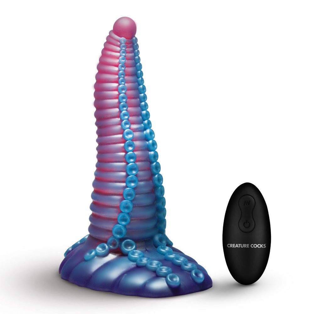 Mega-Tenta Vibrating Silicone Dildo - image 5