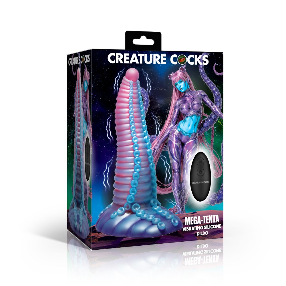Mega-Tenta Vibrating Silicone Dildo - image 6