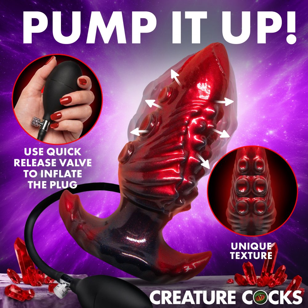 Asstopus Inflatable Silicone Anal Plug - Large - image 2