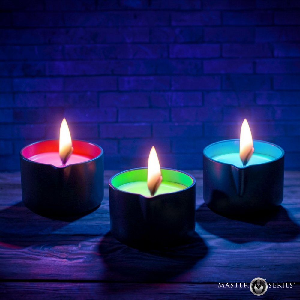 Wicked Wax Blacklight Reactive Drip Candle Set of 3 - image 1