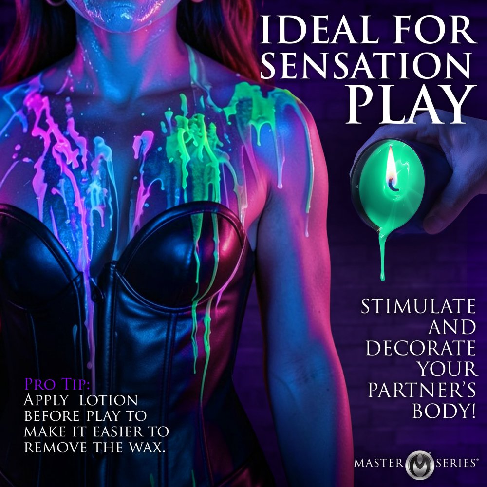 Wicked Wax Blacklight Reactive Drip Candle Set of 3 - image 2