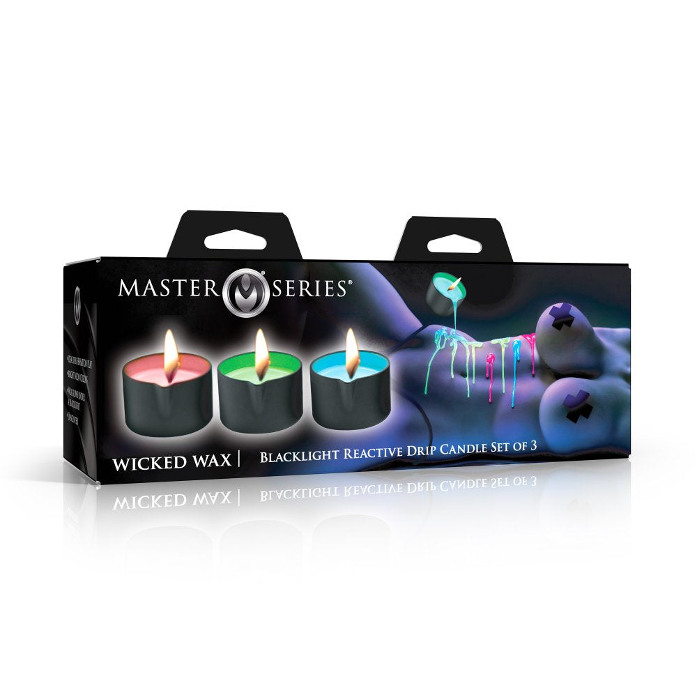 Wicked Wax Blacklight Reactive Drip Candle Set of 3 - image 6