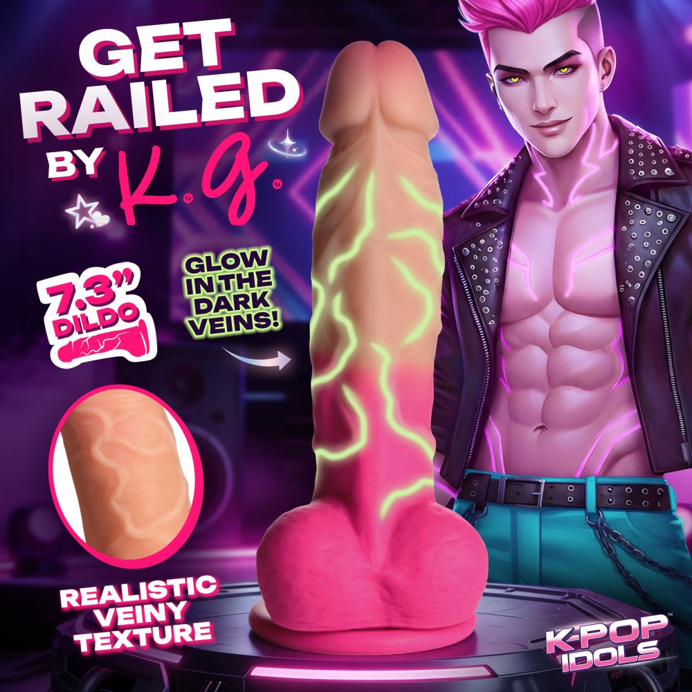 K.G. Silicone Dildo with Balls - image 2