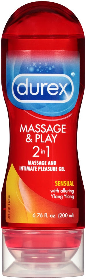 Paradise Marketing Durex Massage & Play 2-in-1 Ylang Ylang Massage Gel & Lubricant, 200 ml - PM7638
