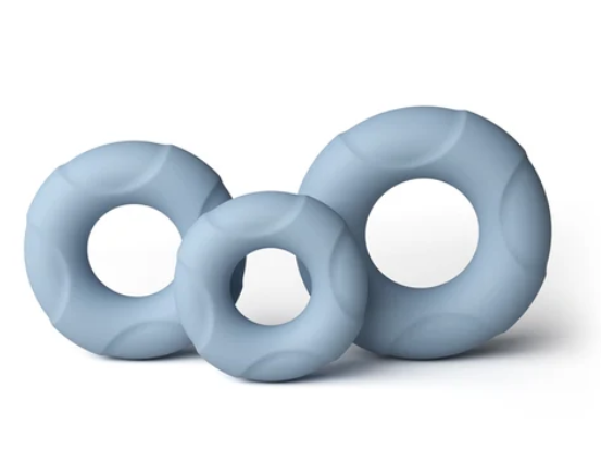 nsnovelties Renegade Players Cock Ring Set, Gray (3 Sizes) - NSN-1128-59
