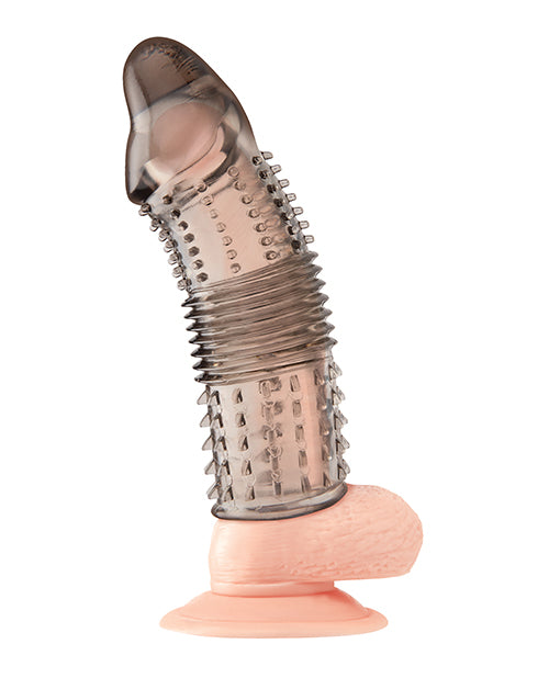Blue Line C & B 6.5" Triple Sensation Penis Enhancing Sleeve Extension - Smoke by Blue Line