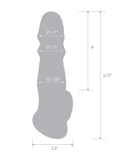 Blue Line C & B 6.75" Girthy Penis Enhancing Sleeve Extension - Clear by Blue Line