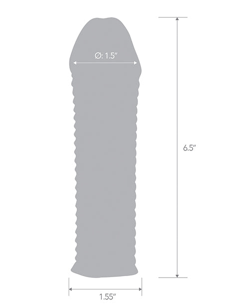 Blue Line C & B 6.5" Textured Penis Enhancing Sleeve Extension - Clear by Blue Line