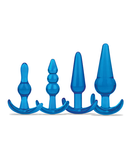 Blue Line C & B 4 pc Anal Training Set - Jelly Blue by Blue Line