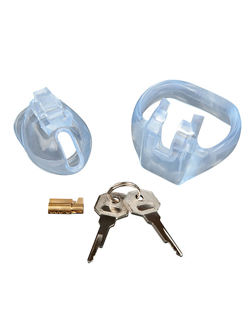 Small Dick Acrylic Mini Chastity Cage by Blue Line