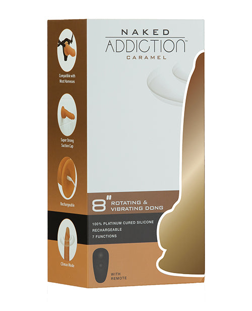 Naked Addiction 8" Dual Density Silicone Dildo - Caramel by Naked Addiction