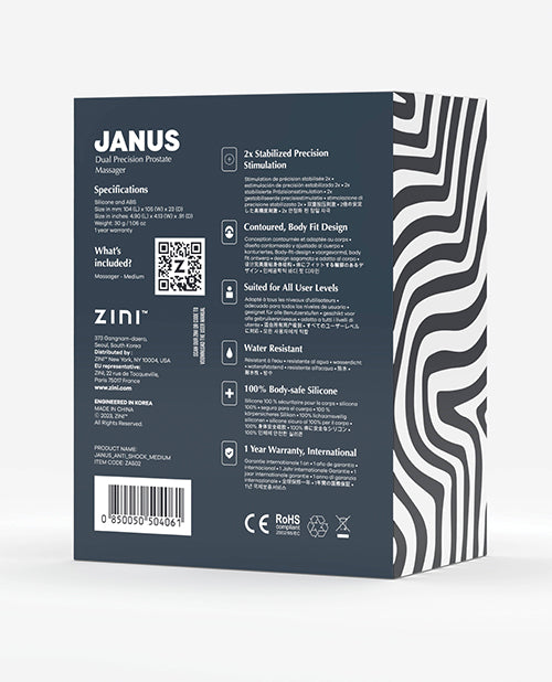 B Swish Janus Anti Shock Prostate Massager — Medium Black