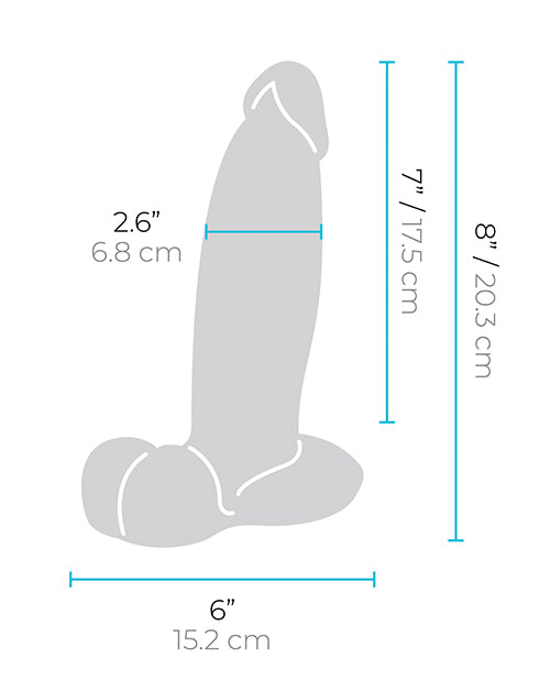 b-Vibe Slipskin 8" Girthy - Cream by b-vibe