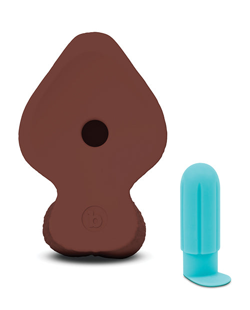 b-Vibe Slipskin 9" Girthy - Brown by b-vibe