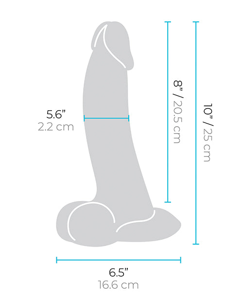 b-Vibe Slipskin Curvy 10" Dildo — Mocha