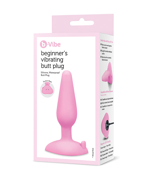 b-Vibe Beginner's Vibrating Tapered Butt Plug - Pink by b-vibe