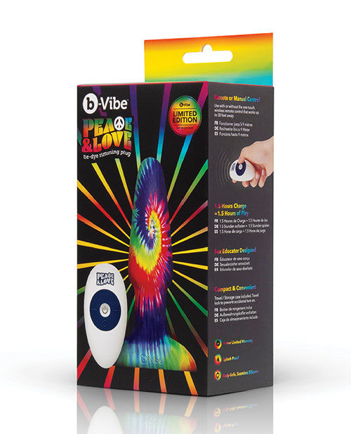 b-Vibe Peace & Love Tie-Dye Rimming Plug - Special Edition by b-vibe