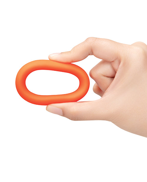 b-Vibe Snug Ring 40 mm Soft Stretch Silicone Cock Ring — Orange