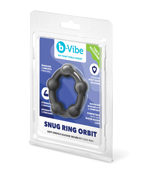 b-Vibe Snug Ring Orbit Soft Stretch Silicone Secure Fit Nubby Cock Ring by b-vibe