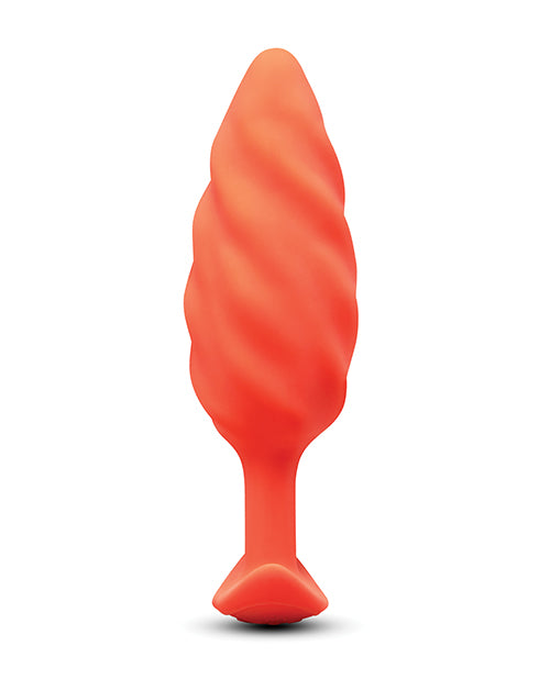 b-Vibe Swirl Texture Plug - Orange by b-vibe