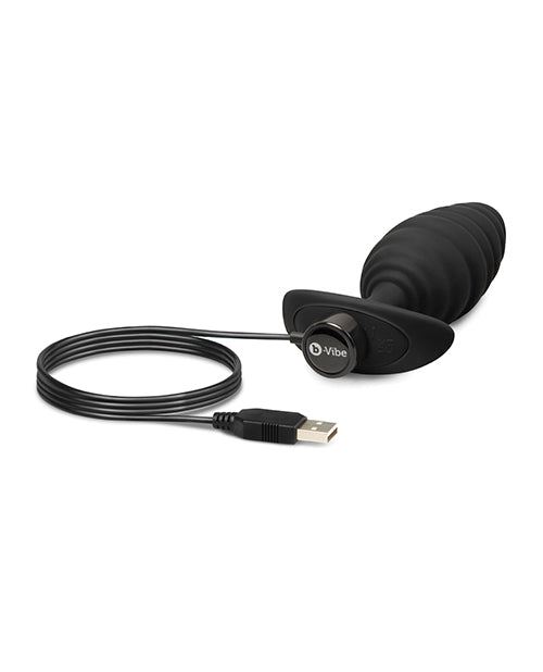 b-Vibe Twist Texture Plug - Black by b-vibe