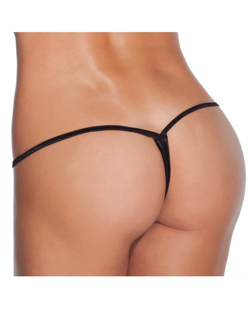 Low Rise Lycra G-String Black O/S by Coquette