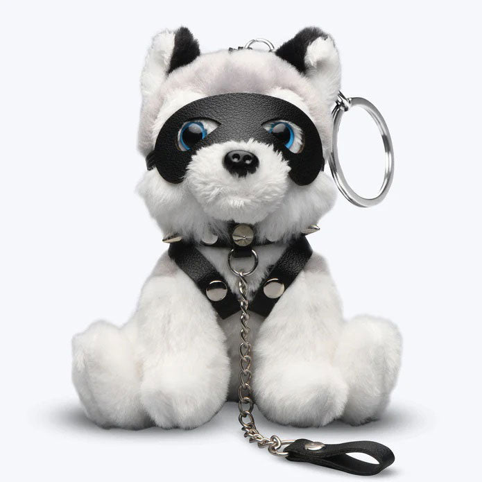 XR Brands Max The Fetish Pup Keychain — Husky Keychain with Mask & Chain Leash - MS-AH740