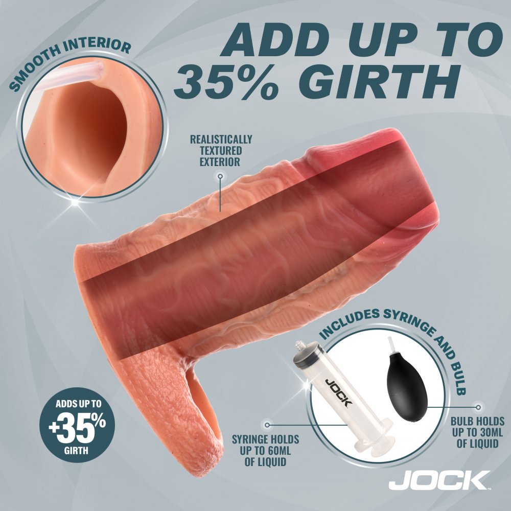Silicone Penis Enhancer w/ Ball Strap - Light - image 3