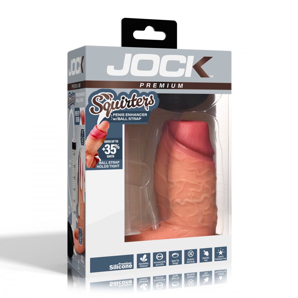 Silicone Penis Enhancer w/ Ball Strap - Light - image 6