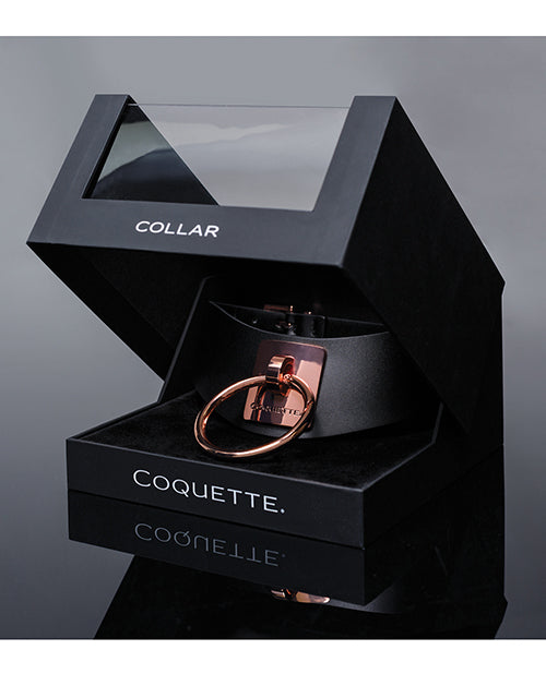 Pleasure Collection Adjustable Collar - Black/Rose Gold by Coquette Pleasure Collection