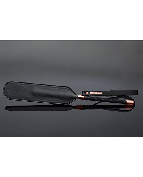 Coquette Pleasure Collection Matte Finish Paddle — Black/Rose Gold, 15.5 in