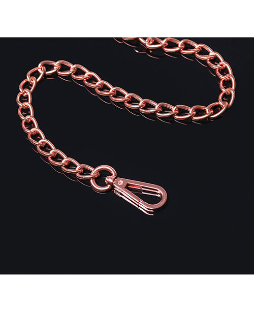 Pleasure Collection Leash - Black/Rose Gold by Coquette Pleasure Collection