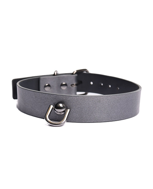 Pleasure Collection Gunmetal Glam Collar & Leash w/Removable Chain by Coquette Pleasure Collection