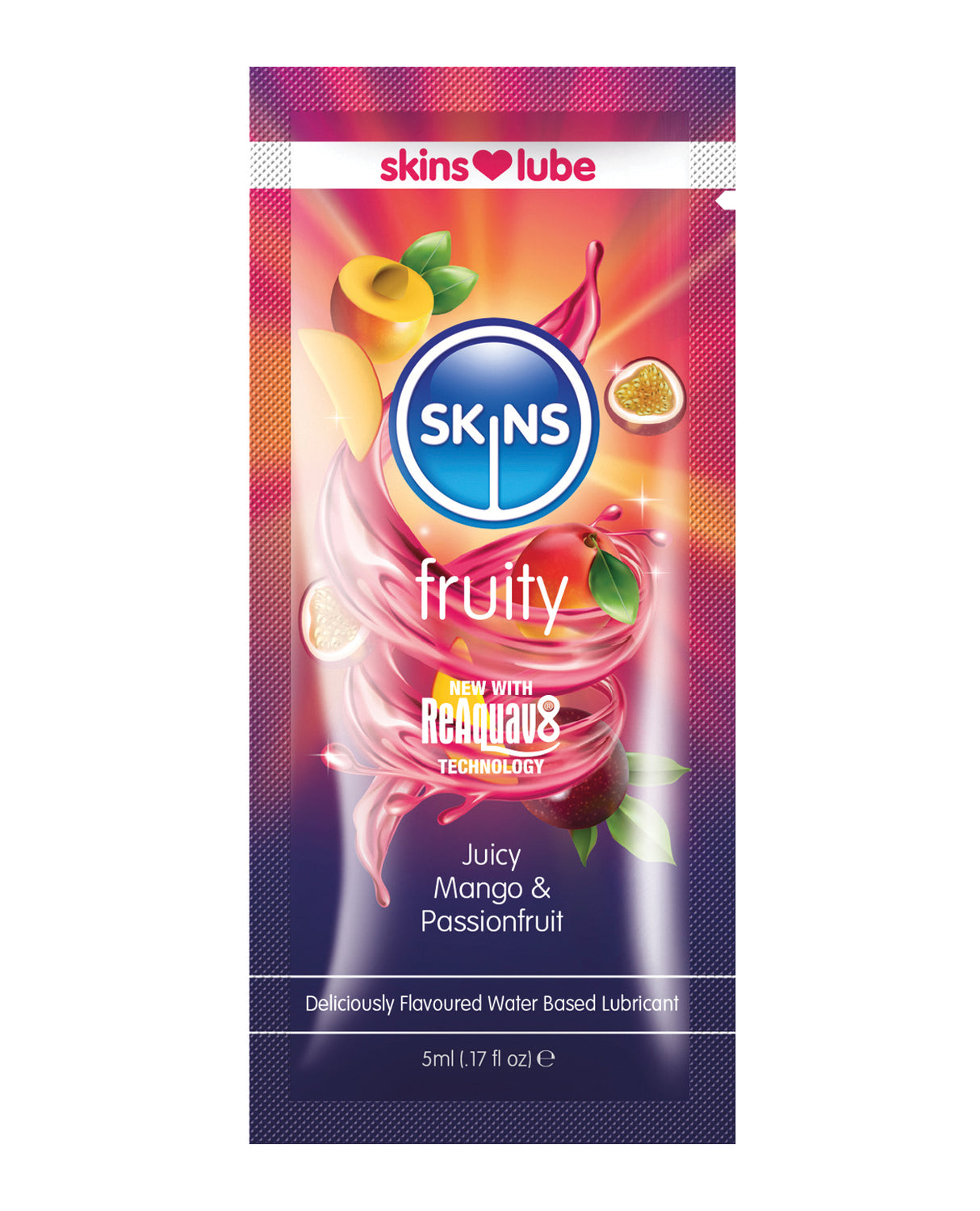 Skins Water Based Lubricant - 5 ml Foil Mango & Passionfruit by Creative Conceptions