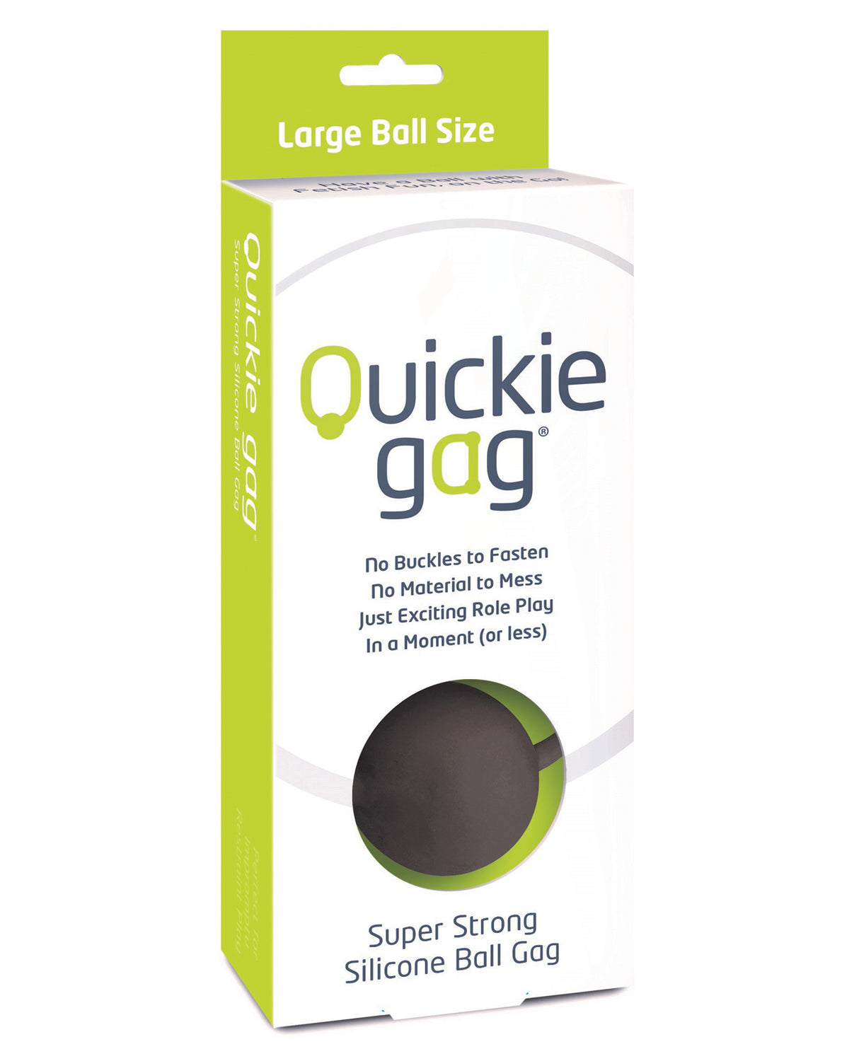 Quickie Ball Gag Large - Black by Quickie Gag