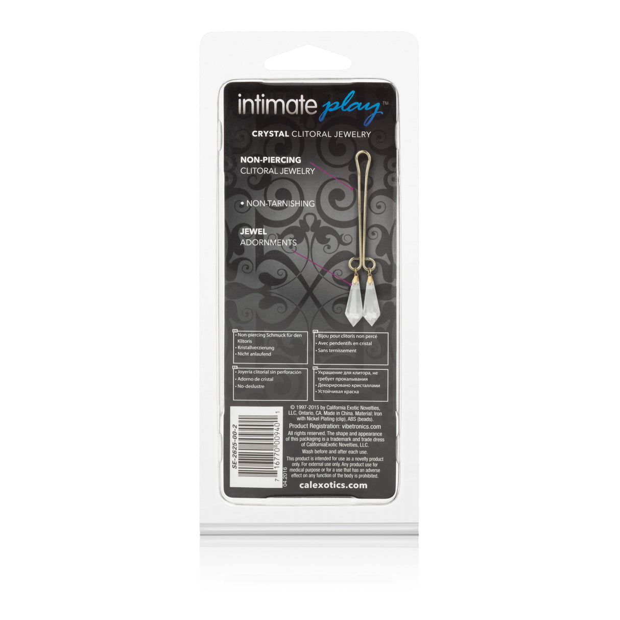 CalExotics Clitoral Jewelry Clip-On with Crystals - SE2625002