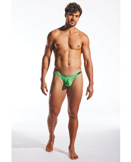 Cocksox Enhancing Pouch Thong - Palm Leaf Green LG by Cocksox
