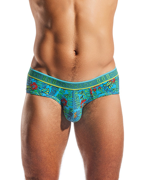 Cocksox Contour Pouch Sports Brief - Multi-Color Tiki SM by Cocksox