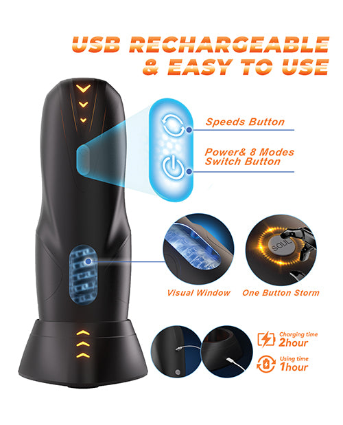 CyberSkin GalaxyVoy Thrusting & Rotating Male Masturbator