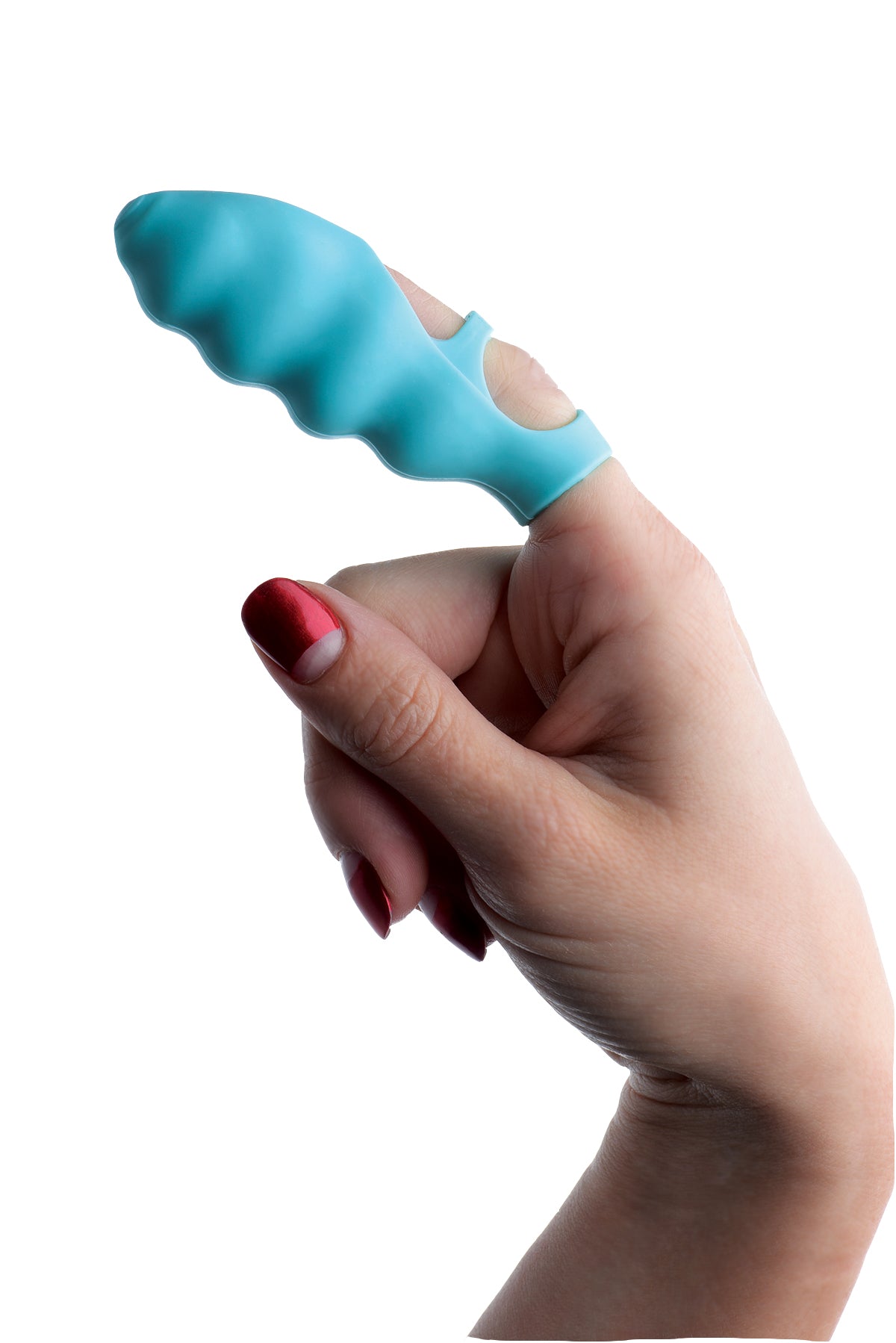 XR Brands Finger Bang-Her Finger Vibe — Teal, 3.5 in - FR-AE620